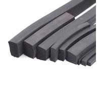 Tira de sellado de espuma de silicona Tira de sellado de junta de esponja cuadrada EPDM negra, 10 metros, tamaños 3x3-30x50mm, puerta de gabinete(4x4mm)