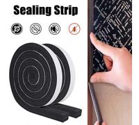 Tira de sellado de puerta abatible de 4 m con aislamiento acústico y esponja resistente al viento para reducción de ruido y protección contra la intemperie (3 cm, 1 rollo)