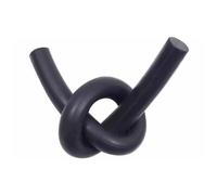 Tira de sellado de puerta Cordón de sellado sólido negro caucho flúor tira redonda 1M, sello barra junta tórica alta temperatura 1 ud