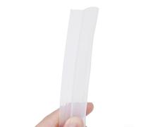 Tira de sellado de puerta de goma de silicona para puerta de cristal, puerta corredera, 2 m de longitud (10 mm)