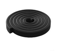 Tira de sellado de puerta de silicona flexible para invierno, bloquea el ruido y el viento, sella huecos entre 1 y 15 mm en puertas y de varios tipos (negro)