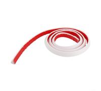 Tira de sellado de silicona para baño y cocina para retención de agua con acrílico, adecuada para duchas sin curvas y control de agua de área húmeda (blanco, 200 cm)