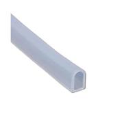 Tira de sellado de silicona semicircular hueca en forma de D, autoadhesiva, de alta temperatura, for puertas y ventanas, aislante acústico, 1 unidad, 1/2/5 m(D-02,5M)