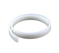 Tira de sellado de vidrio de goma, tiras planas cuadradas de goma blanca, tiras de sellado de silicona sólida resistentes al agua de 1 metro de longitud (10 mm x 50 mm)(8MM*6MM)