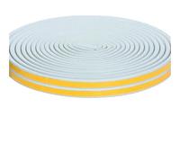 Tira de sellado for puerta y ventana 5M/10M, tira espuma acústica autoadhesiva, cinta aislante, burlete goma a prueba viento para Apartamentos, Casas(Grey,5M)