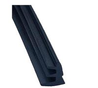 Tira de sellado for puertas y ventanas de 1/3/5 m, de aleación de aluminio, fija for huecos de vidrio, tipo T, for rellenar la ranura de la tarjeta, tiras de goma resistentes al viento(01,1 Meter)
