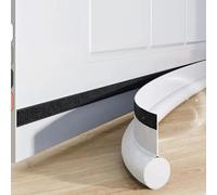 Tira de Sellado Inferior de Puerta Ajustable - Burlete de Espuma - Compatible con Puertas Exteriores e Interiores(White)