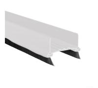 Tira de sellado inferior de puerta hecha de PVC, perfecta para crear un espacio de vida más silencioso (blanco)