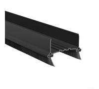Tira de sellado inferior de puerta hecha de PVC, perfecta para crear un espacio de vida más silencioso (negro)