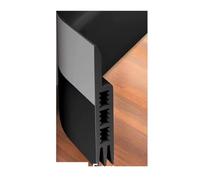 Tira de sellado inferior for puerta de 1 metro, autoadhesiva, for pisos y ventanas, con aislamiento acústico, resistente al viento y porosa.(Black)