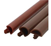 Tira de sellado insonorizada for ranura de puerta, 9x5 mm, 5 m, multicolor(Semi-circular Reddish-brown Groove)