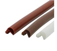 Tira de sellado insonorizada for ranura de puerta, 9x5 mm, 5 m, multicolor(Semi-circular White Off-center Groove)