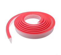 Tira de sellado para bordes de baño, 100 cm, separación en seco y húmedo | Material de goma flexible, se adapta a ranuras curvas, cobertura de 200 cm, acabado translúcido, uso