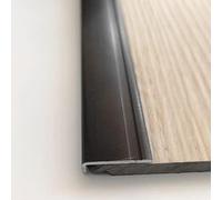 Tira de separación para suelo, protector de borde de aluminio en forma de L para alféizar de escalera, baldosas de suelo, multicolor, varios tamaños (negro, WXH:20x4 mm)