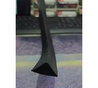 Tira de silicona de retención de agua para baño y umbrales de ducha sin curvas, tira de sellado para una separación eficaz de áreas secas y húmedas (negro, 50 cm)