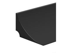 Tira de silicona flexible para barrera de umbral de ducha y retención de borde de encimera para mejorar la gestión del agua (negro) 80 cm