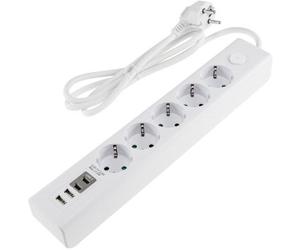 Tira de socket con toma de corriente para USB