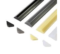 Tira de tapón de agua autoadhesiva, barrera de ducha de 2 m para baño y cocina, represa plegable de retención de suelo, sello de borde impermeable multiusos, color blanco