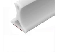 Tira de tapón de agua de ducha de baño de 2 m de largo, barrera de retención de goma flexible para separación húmeda y seca, compatible con bandejas de ducha, kit de bañeras