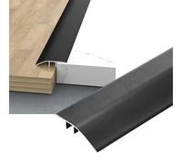 Tira de transición aluminio for umbral suelo (gris, 4,3 cm ancho x 140 largo)(Black,W4.3*L105Cm)