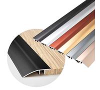 Tira de transición aluminio for umbral suelo, tira for cocina y baño, puerta, fácil instalar, moldura for borde, gris, 110 cm largo (dorado, 140 largo)(Black,L 115Cm)