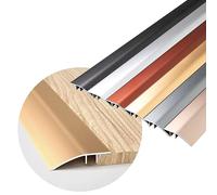 Tira de transición aluminio for umbral suelo, tira for cocina y baño, puerta, fácil instalar, moldura for borde, gris, 110 cm largo (dorado, 140 largo)(Gold,L 135Cm)
