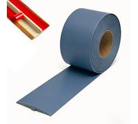 Tira de transición autoadhesiva de PVC flexible, perfil en T, 1 m - 10 m, despegar y pegar, para aberturas de puertas, laminados y baldosas, cortable, adecuada para juntas de hasta 5 mm (gris, 5 cm x