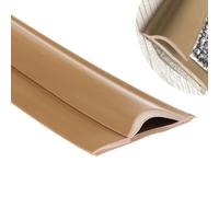Tira de transición autoadhesiva para alfombras y azulejos: tira de borde de PVC duradera para una transición perfecta entre revestimientos de suelo, tamaño personalizable (marrón claro, longitud de 10