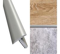 Tira de Transición con Moldura en T, Barra Divisoria Plana de Aleación de Aluminio para Pisos de Hogar/Hotel, Tiras Deertura de Juntas para Pisos de Vinilo de Madera Dura/Grey/1.5 * 0.8Cm(5/8"*1/4")