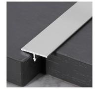Tira de transición de 10 pies de largo para alfombras, tira de perfil en T de aluminio y umbral de transición para umbrales de puerta y juntas de tablones y azulejos laminados (3 piezas de 1 m cada