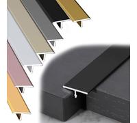 Tira de transición de 3 m de largo para alfombras planas, cubierta de costura plana con tira decorativa entre suelos laminados de altura similar, aluminio (color: gris, tamaño: ancho 20 mm)