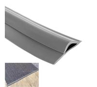 Tira de transición de alfombra de PVC resistente - Borde autoadhesivo for una transición suave de alfombra a baldosa - Tira de umbral antideslizante gris for alturas inferiores a 6 mm(Length 6m(19.7ft