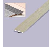 Tira de transición de aluminio con perfil en T de 1/2 a 36 pulgadas, cubierta de umbral de grano de madera para una conexión sin costuras al suelo, ideal para suelos laminados y de madera dura