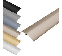 Tira de Transición de Aluminio de 90 × 4,5 cm, Perfil for Umbrales con Diferencia de Altura de 0,8-1,5 cm, Tira Decorativa for Rampas de Entrada(Brown)