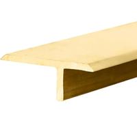 Tira de transición de perfil en T para suelos planos, tira de transición de suelo de latón macizo con superficie cepillada, tira de protección de umbral de 1 m de largo (29 x 11 mm)