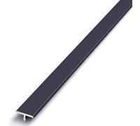 Tira de transición de piso con moldura en T negra, borde de puerta for pisos de vinilo a baldosas, flauta reductora de puertas correderas for cocina, dormitorio, balcón(Width 1.5cm,Length 90cm/35 in)