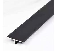 Tira de transición de piso de aluminio duradero - Umbral de moldura en T for una transición suave del piso(Black)
