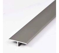 Tira de transición de piso de aluminio duradero - Umbral de moldura en T for una transición suave del piso(Dark Gray)
