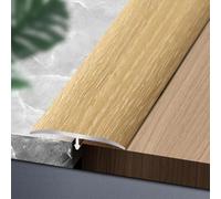 Tira de Transición de Piso Forma de T, Tira Cobertura de Juntas de Suelo, Tira de Umbral de Aluminio, Tira de Moldura de Borde para Baldosa/Laminado Acabado(Light Oak,3.3CM*90CM)