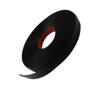 Tira de transición de piso TPE de 10 m para una conexión sin costuras, barra de umbral para puertas, color negro, 3 cm de ancho