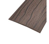 Tira de transición de suelo, 1 m x 5 cm, autoadhesiva, de PVC, tira divisora de puerta de suelo, tira de umbral de suelo para azulejos, madera, laminado, se une al hueco (nogal)