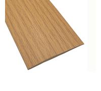Tira de transición de suelo de 1 m x 5 cm, tira autoadhesiva de PVC para umbral, perfil laminado plano, borde de suelo, roble amarillo