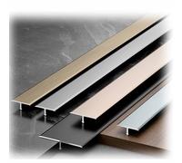 Tira de Transición de Suelo de Aluminio, 3 Pieza × 90cm Perfil de Transición en T, Tira de Umbral para Juntas Entre Suelo y Baldosa(Brushed Copper,1.2cm/0.47in)