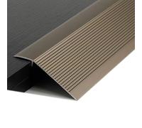 Tira de transición de suelo de aluminio, rampa de umbral cortable de 10 a 50 mm, reductor de alfombra/madera/azulejos, rampa de entrada para carpetas de costuras (champán)