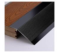 Tira de transición de suelo de metal, extra ancha de 10 cm, rampa de umbral resistente para suelos de madera a azulejos y laminados, borde de alfombra de 150 cm para caídas de gran altura