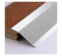Tira de transición de suelo de metal, extra ancha de 10 cm, rampa de umbral resistente para suelos de madera a azulejos y laminados, borde de alfombra de 150 cm para caídas de gran altura