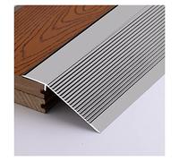 Tira de transición de suelo de metal, extra ancha de 10 cm, rampa de umbral resistente para suelos de madera a azulejos y laminados, borde de alfombra de 150 cm para caídas de gran altura