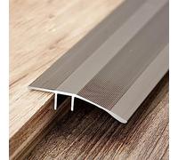Tira de transición de suelo for puerta de cocina, dormitorio, tira de transición de suelo de aluminio de 1,6 pulgadas de ancho, puerta/alfombra/azulejo/reductor de umbral con ranura antideslizante, bo