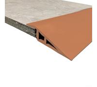 Tira de transición de suelo laminado con cubierta plana de PVC, umbral para cerrar huecos de suelo y proporcionar una reducción segura de los bordes para cambios suaves (gris)