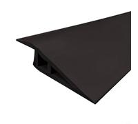 Tira de transición de suelo laminado con cubierta plana de PVC, umbral para puentes huecos de suelo y proporciona una reducción segura de los bordes para cambios suaves (negro)